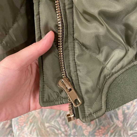 Lulus Style Expedition Olive Green Quilted Bomber Jacket - Picture 9 of 11